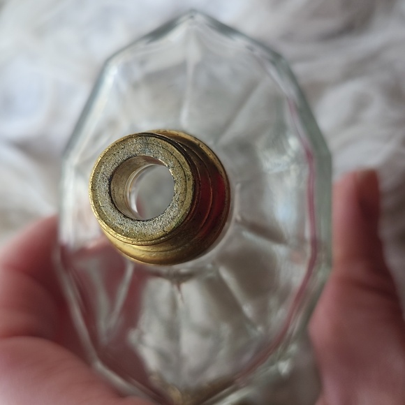 Vintage Ornate Gold Plated Glass Perfume Bottle German - Picture 9 of 15